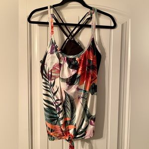 Calia Botanical Island Swim Tankini Like New XL Carrie Underwood